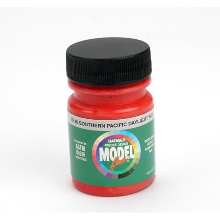 Badger 16-36 SP Daylight Red Modelflex Railroad Acrylic Paint - 1 oz. Bottle