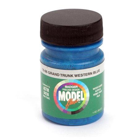 Badger 16-66 GTW Blue Modelflex Railroad Acrylic Paint - 1 oz. Bottle