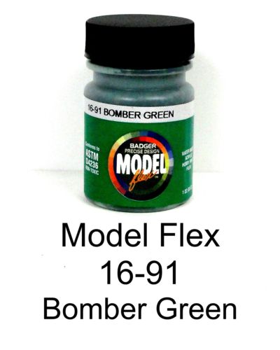 Badger 16-91 Bomber Green Modelflex Military Acrylic Paint - 1 oz. Bottle