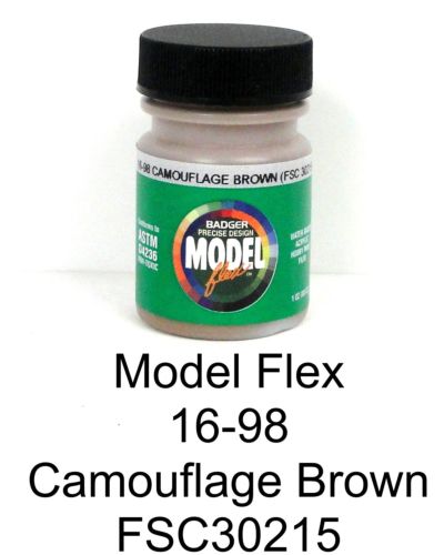 Badger 16-98 Camouflage Brown Modelflex Military Acrylic Paint - 1 oz. Bottle