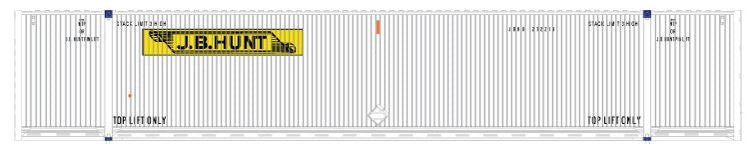 Scale Trains SXT10143 HO J.B.Hunt CIMC 53'' Corr Dry Container Set #3 (Pack of 3