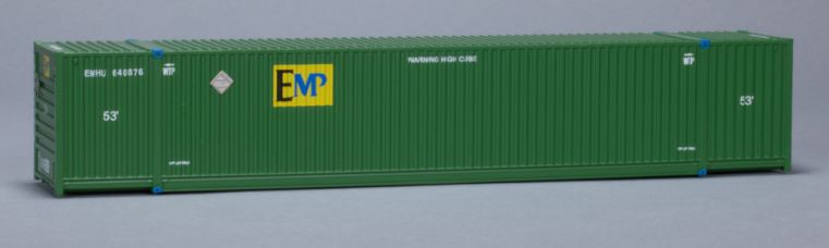 Scale Trains SXT10133 HO Emp CIMC 53'' Corrugated Dry Container Set #2