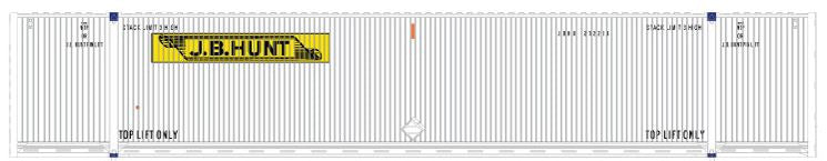 Scale Trains SXT10146 HO J.B.Hunt CIMC 53'' Corrugated Dry Container Set #3