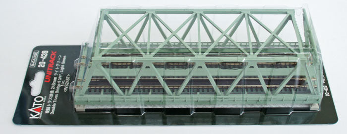 Kato 20-439 N Unitrack 9-3/4" Light Green Double Track Truss Bridge