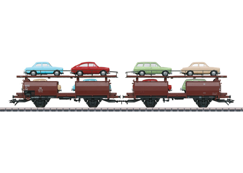 Marklin 46127 HO German Federal Railroad Auto Transport Double-Decker Auto Cars