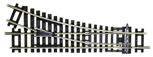 Hornby R8073 OO 168 mm Radius 438 Arc 22.5° Right-Hand Switch Turnout