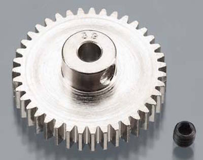 Robinson Racing Products 1039 Nickel-Plated 48-Pitch Pinion Gear, 39T