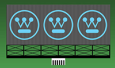 Miller Engineering 881551 HO/O Westinghouse Animated Neon Billboard