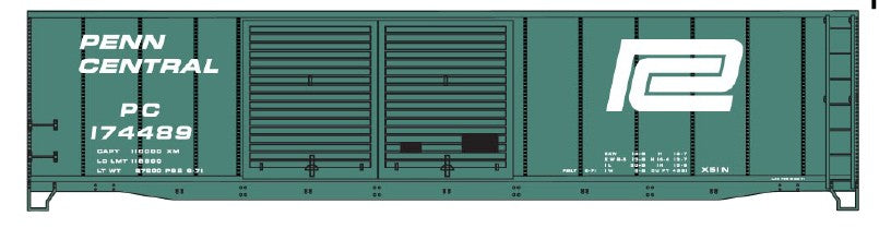 Accurail 5237 HO Penn Central 50' AAR Double Door Steel Boxcar Kit