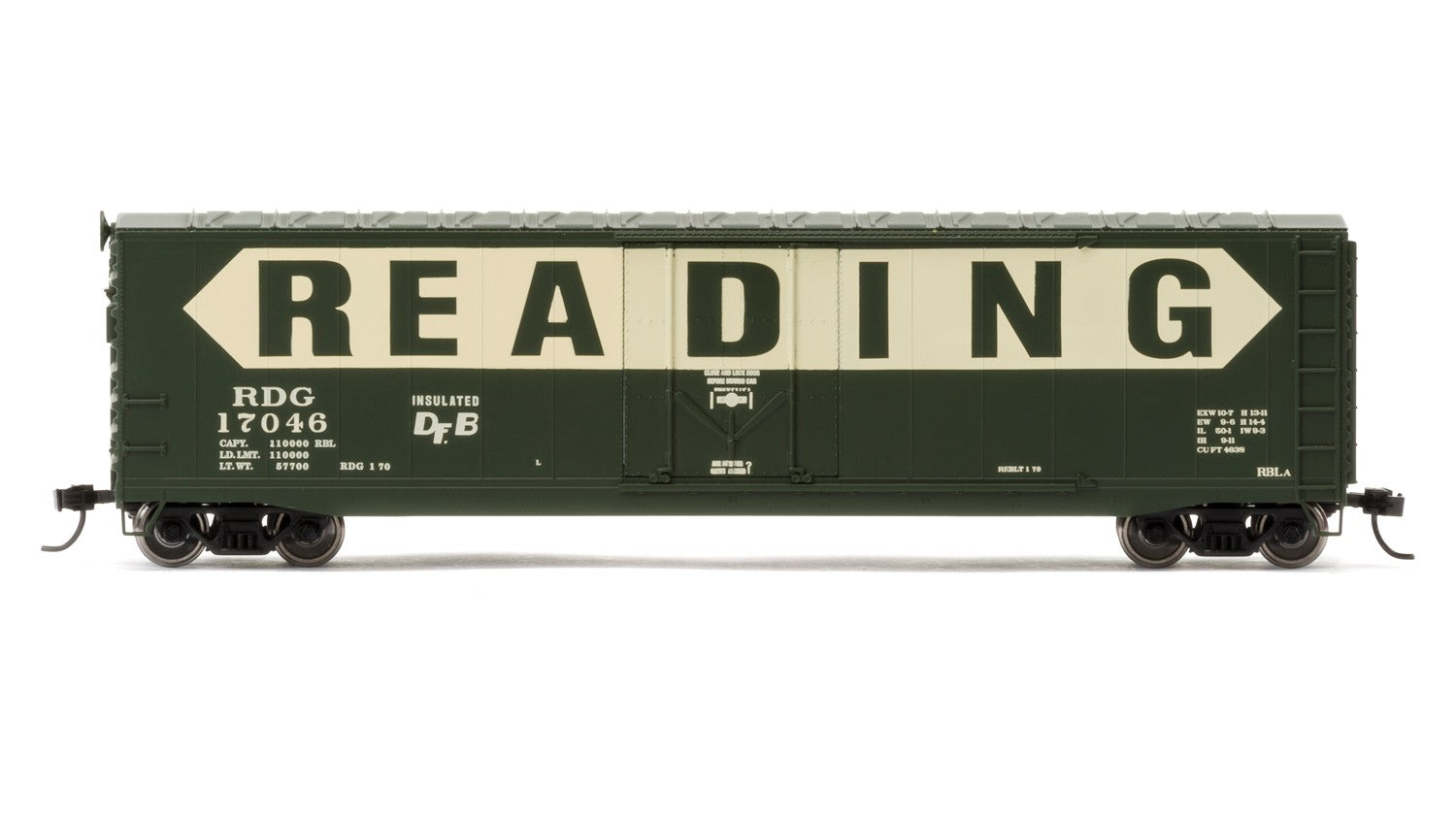 Rivarossi HR6369 HO Reading 50' Plug-Door Boxcar No Roofwalk #17046