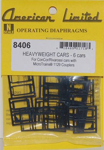 American Limited Models 8406 N Diaphragms Heavyweight Pass Cars (Black) (6)