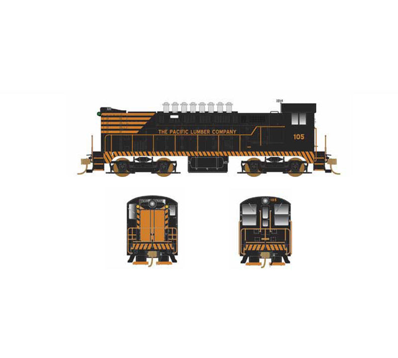 Bowser 24241 HO Pacific Lumber Company Baldwin VO-1000 with LokSound #105