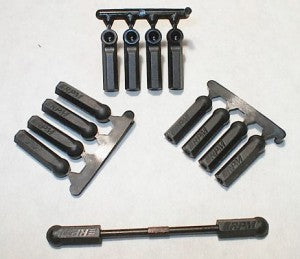 RPM 73392 Black 4-40 Long Shank Rod Ends (Pack of 12)