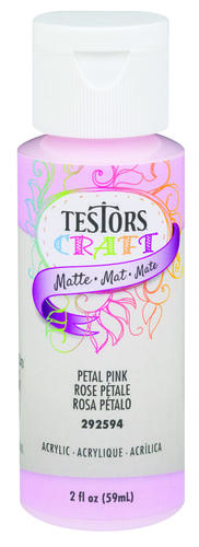 Testors 292594 Petal Pink Matte Finish Acrylic Craft Paint - 2 oz. Bottle