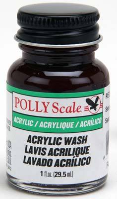 Floquil F414444 Redwood Polly Scale Acrylic Wash Paint - 1 oz. Bottle