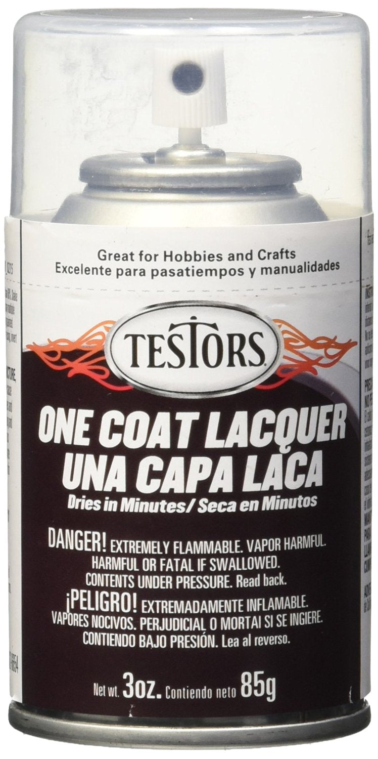 Testors 1834 Wet Look Clear One Coat Lacquer 3 oz. Spray Paint Can Trainz
