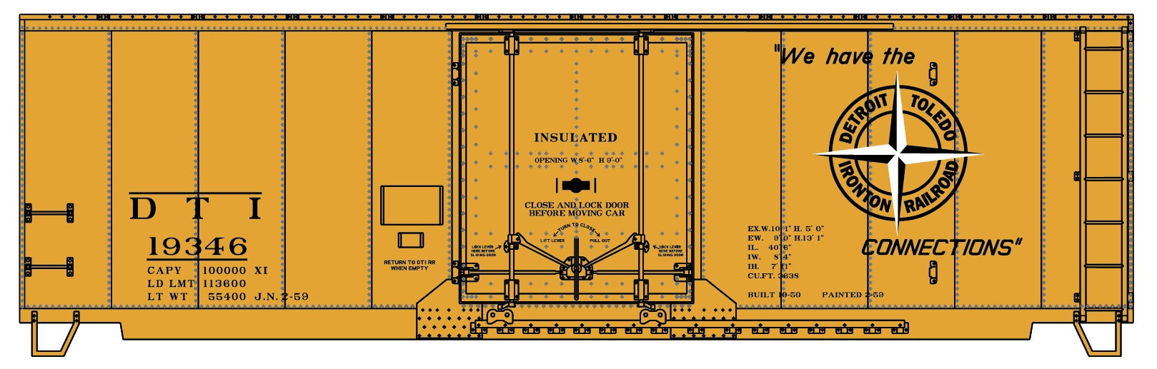 Accurail 31072 HO 40' Plug Door Boxcars - Detroit Toledo & Ironton