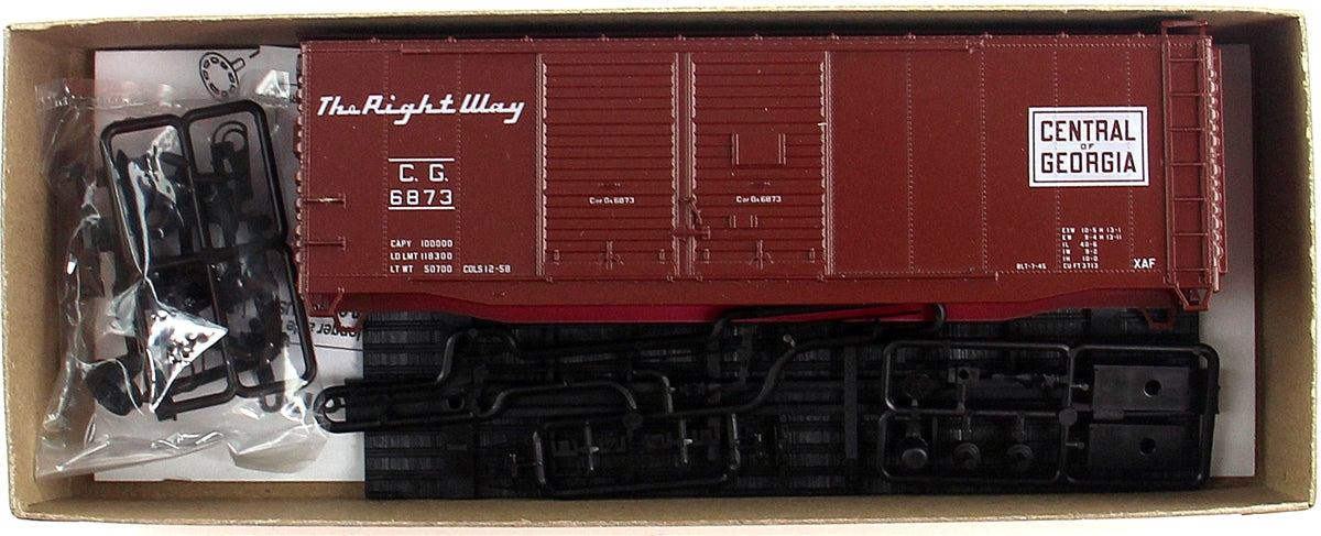 Accurail 3637 HO Central Of Georgia 40' Steel Double Door Boxcar #6873