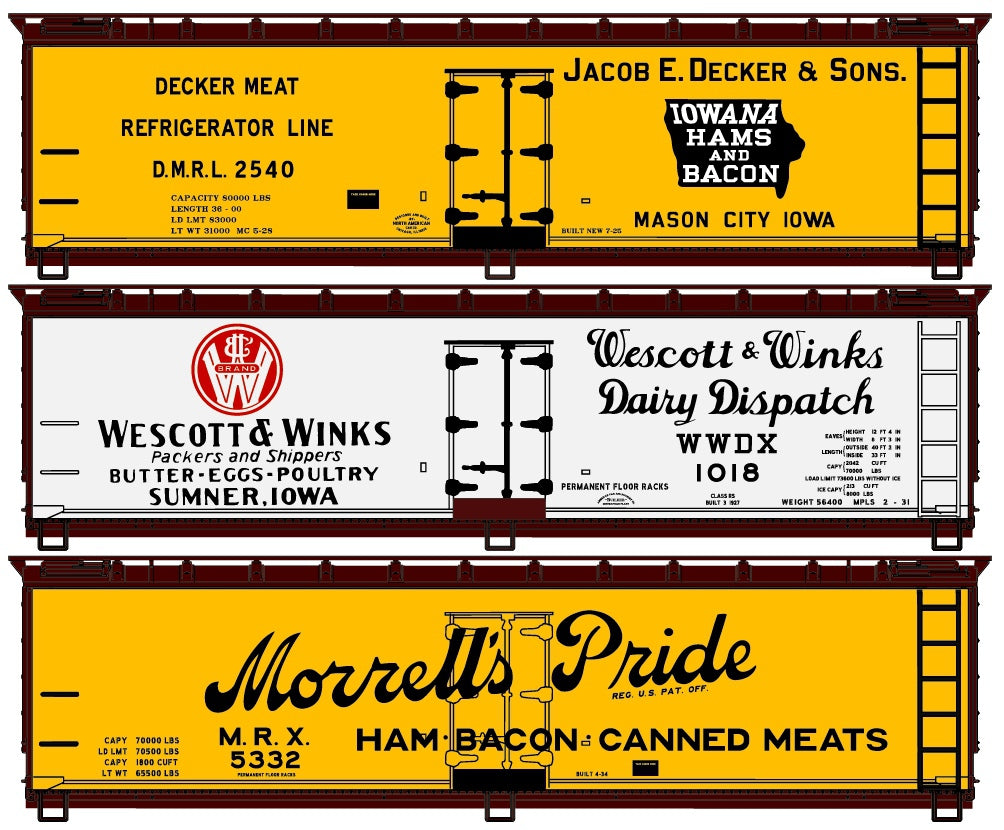 Accurail 80791 HO Decker Meat 40' Wood Reefer Kit
