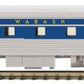 MTH 20-68272 O Wabash 70' Streamlined RPO Passenger Car (Ribbed Sided)