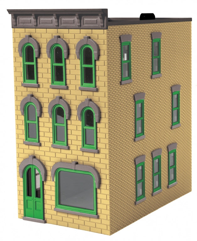 MTH 30-90506 O 3-Story Town House #1 (Cream & Green)