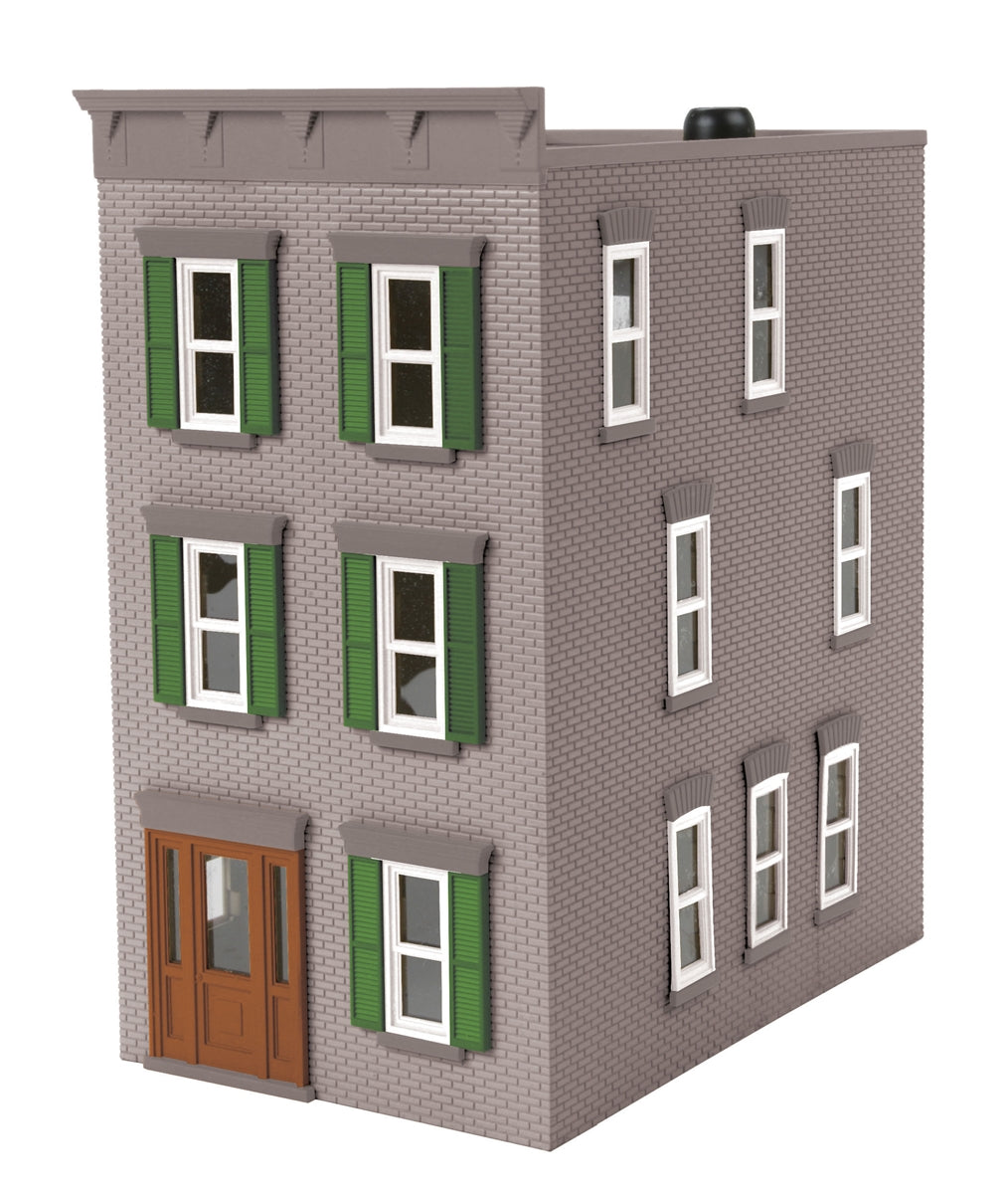 MTH 30-90507 O 3-Story Town House #2 (Grey & Green)