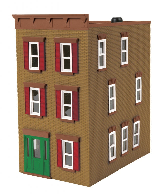 MTH 30-90508 O 3-Story Town House #2 (Tan & Red)