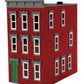 MTH 30-90509 O Red & Gray 3-Story Town House #3