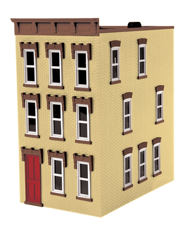 MTH 30-90510 O 3-Story Town House #3 (Cream & Brown)