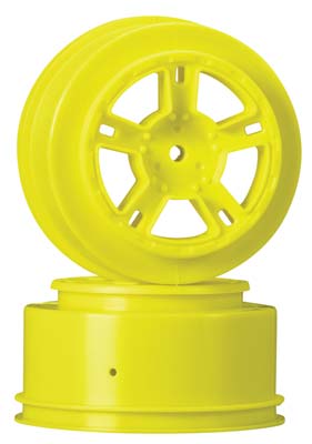 Duratrax DTXC3830 Short Course Wheel Yellow SC10 Rear (2)
