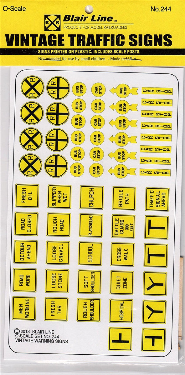 Blair Line 244 O Vintage Caution Signs