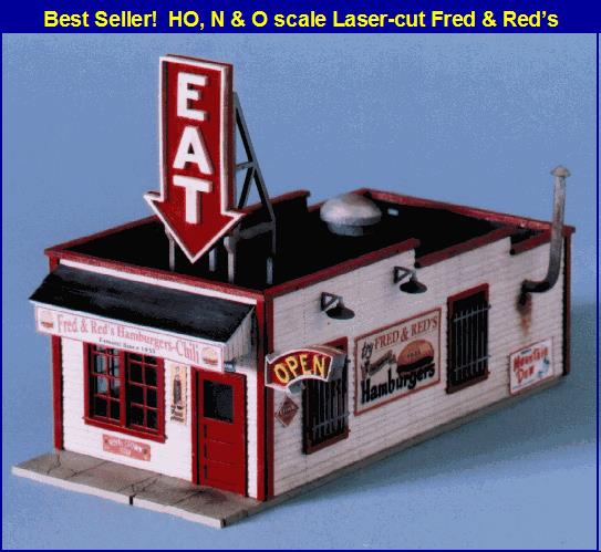 Blair Line 290 O Fred & Red's Cafe Laser-Cut Building Kit