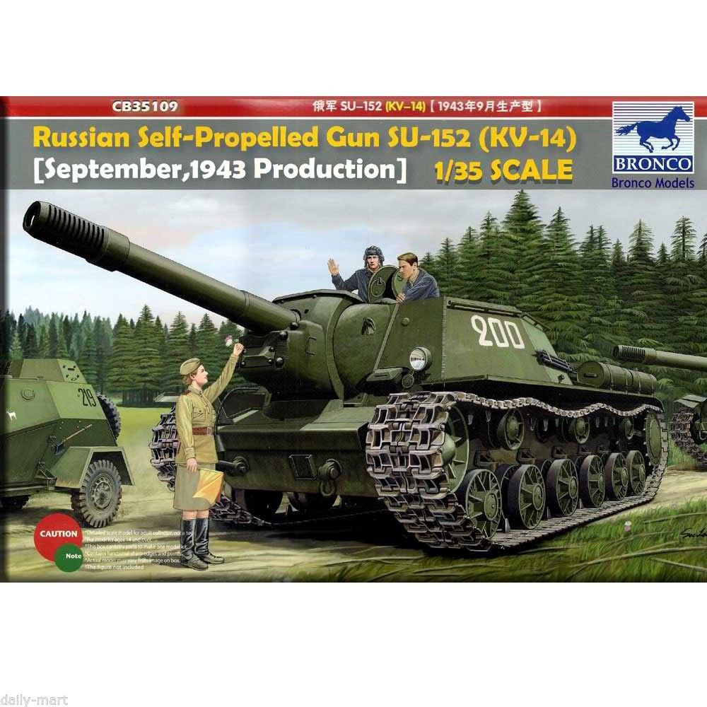 Bronco Models CB35109 1:35 Russian Heavy Self-Propelled Gun SU-152 (KV-14) Kit