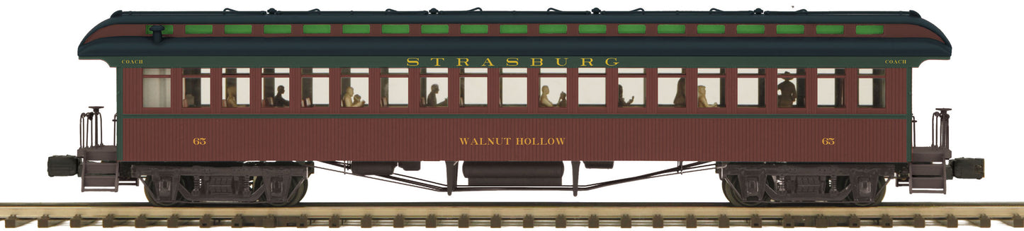 MTH 20-62067 O Strasburg 64' Woodsided Coach Car