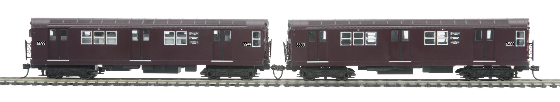 MTH 80-2348-3 HO MTA R-17 Subway Car Add-On Non Powered Set (Set of 2)