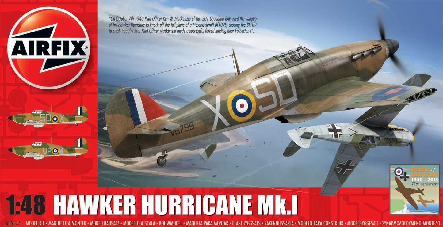 Airfix Products A05127 1:48 Hawker Hurricane Mk.I Military Aircraft Plane Kit