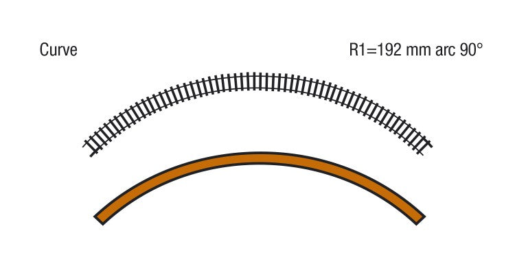 Arnold HN8004 N Curved Track R1-90 (7.5