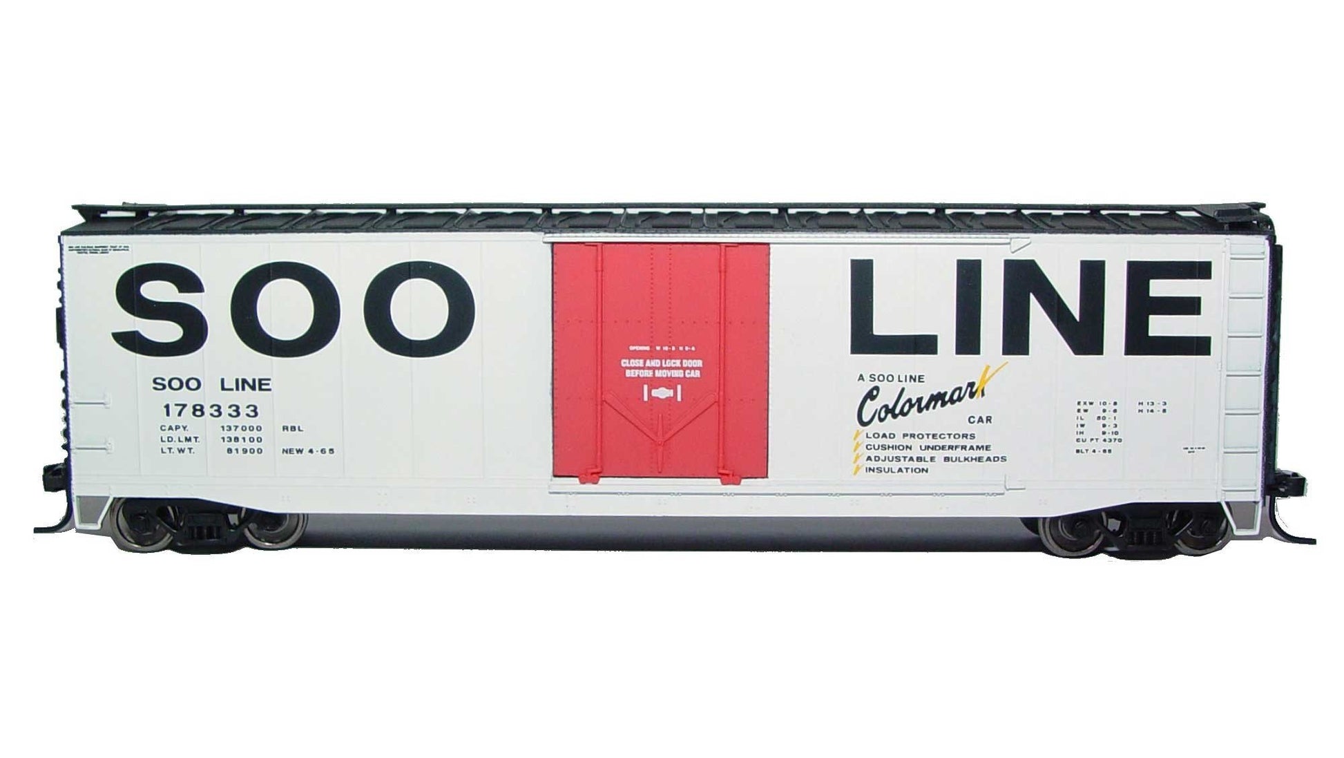 Rivarossi HR6366 HO Soo Line 50ft Boxcar with Plug Door and Roofwalk #178355