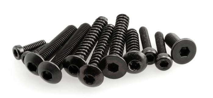 Axial AXA465 Hex Socket Tapping Flat Head - M3x10mm (Black) (10)