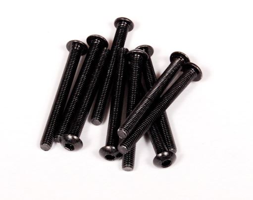 Axial AXA121 Hex Socket Button Head - M3x30mm (Black) (10)