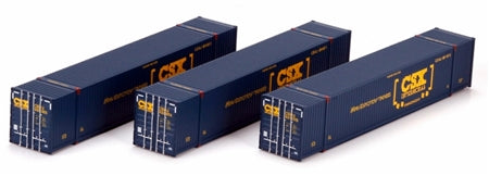 Athearn 27982 HO CSX 53' CIMC Container Boxcar Ready To Roll #1 (Set of 3)