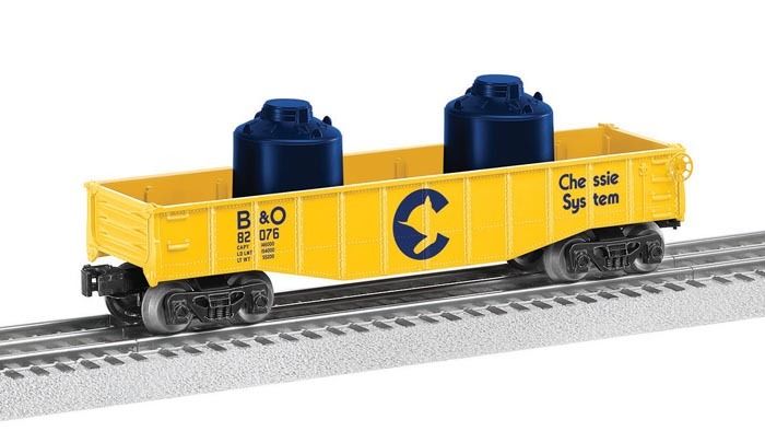 Lionel 6-82076 O Chessie Gondola With Containers