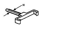 Plastruct 95436 1:32 3/32" Ladder Clip (Pack of 5)