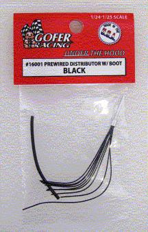 Gofer Racing 16001 1:24-1:25 Pre-Wired Distributor Black with Plug Boot