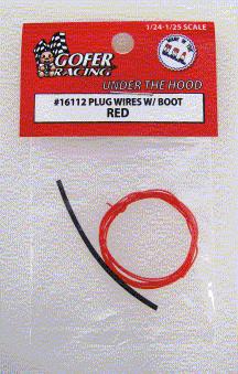 Gofer Racing 16112 1:24-1:25 Engine Plug Wiring with Red Plug Boot