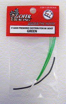 Gofer Racing 16009 1:24-1:25 Pre-Wired Distributor Green with Plug Boot