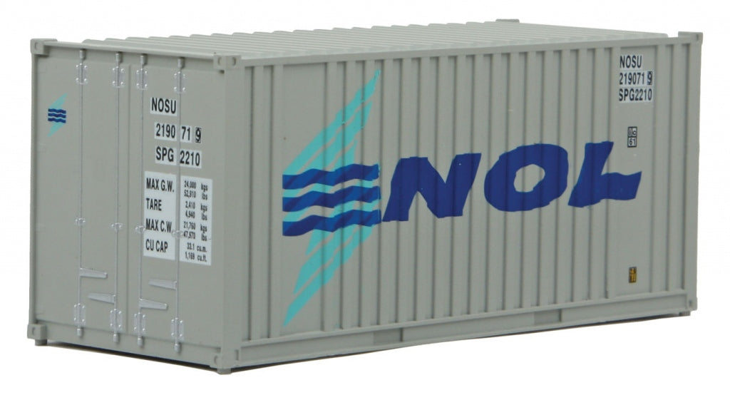 Walthers 949-8015 HO NOL 20' Container with Flat Panel