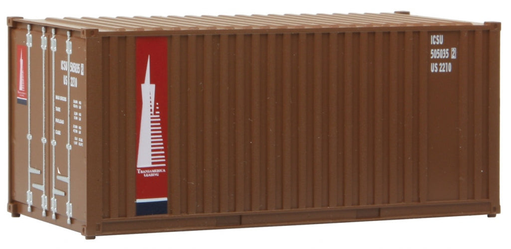 Walthers 949-8017 HO TransAmerica 20' Container with Flat Panel