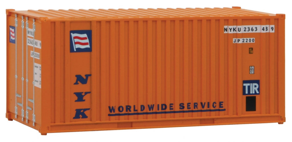 Walthers 949-8016 HO NYK Lines 20' Container with Flat Panel