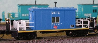 Bluford Shops 24170 N Metra METX Steel Transfer Caboose Car w/Short Roof #2002